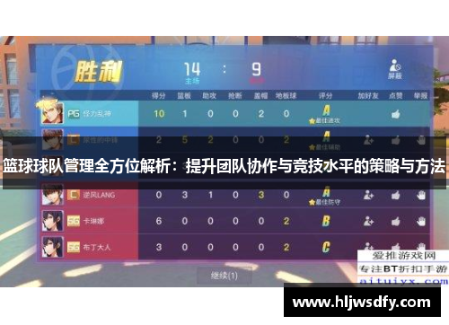 篮球球队管理全方位解析：提升团队协作与竞技水平的策略与方法